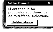 Este mensaje aparece cuando el anfitrión te de acceso a usar el micrófono.