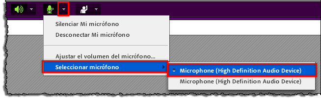 Seleccionar micrófono