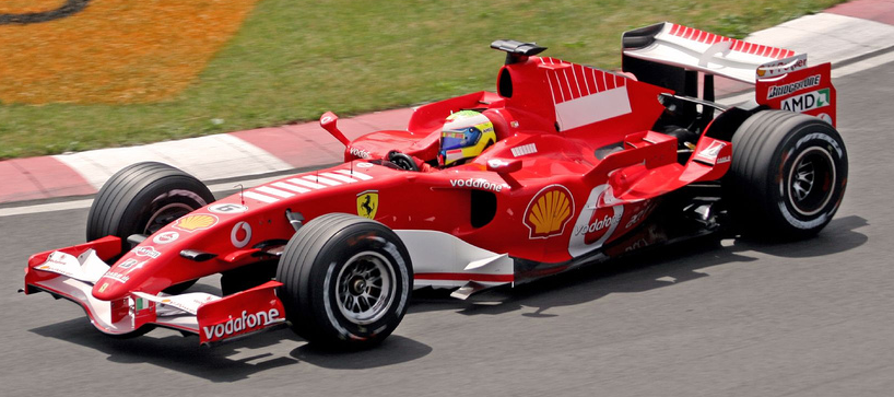 Auto Ferrari de la carrera Fórmula 1